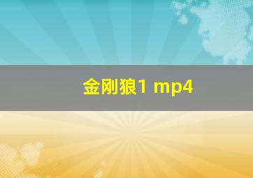 金刚狼1 mp4